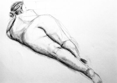 Aktzeichnung liegend